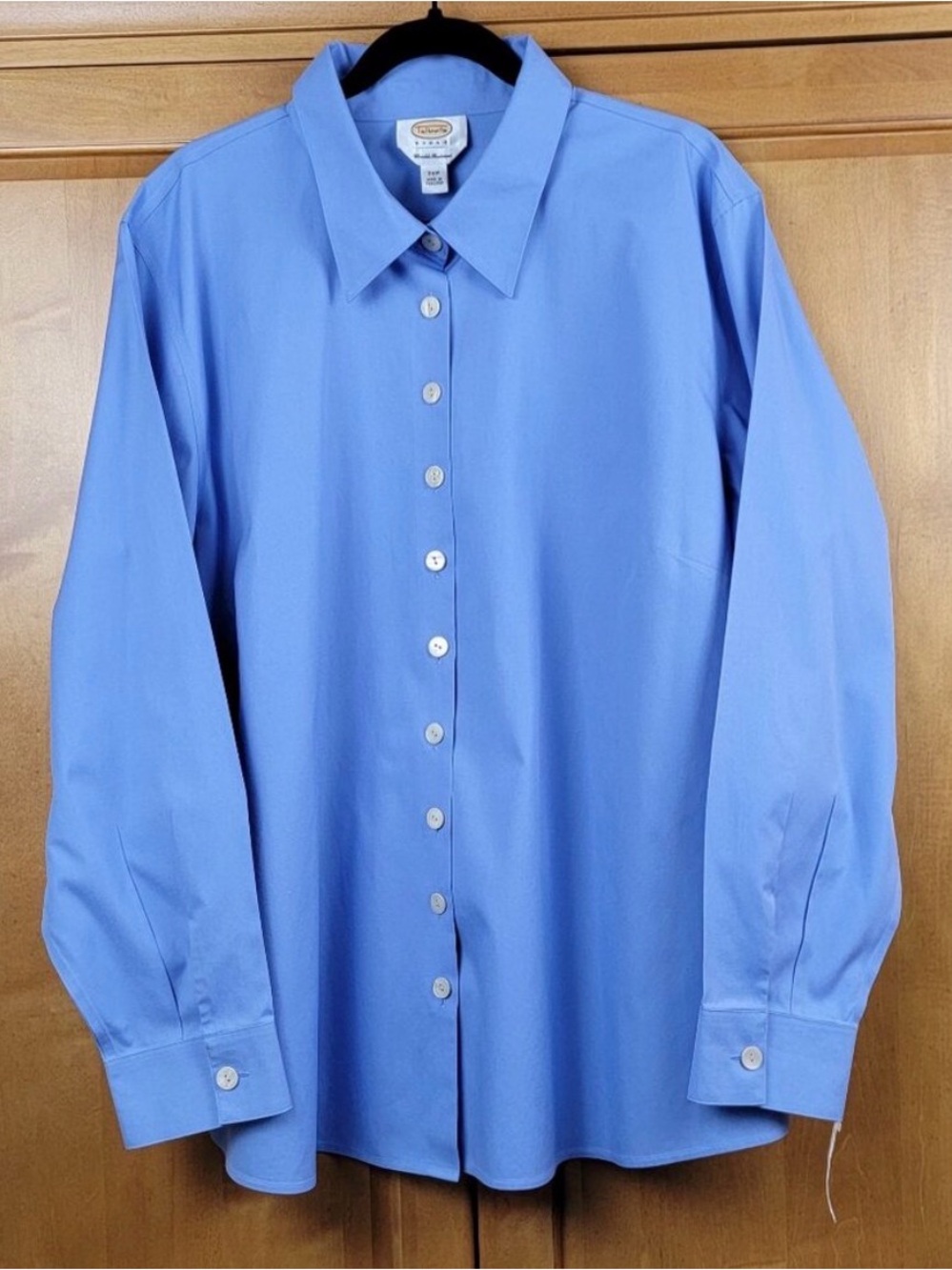 Talbots Women's Light Blue Button-Down Shirt